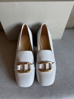 Dee Ocleppo White Leather Pump